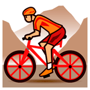 🚵🏼 Emoji Mountainbiker(in): mittelhelle Hautfarbe emojidex 1.0.24.