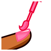 💅🏾 Emoji Nagellack: mitteldunkle Hautfarbe emojidex 1.0.24.