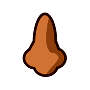 👃🏾 Emoji Nase: mitteldunkle Hautfarbe emojidex 1.0.24.