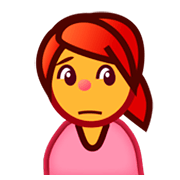 🙍 Emoji Persona Frunciendo El Ceño en emojidex 1.0.24.