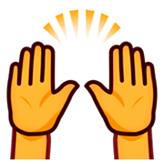 Emoji 🙌 Mani Alzate su emojidex 1.0.24.