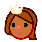 👸🏾 Emoji Princesa: Pele Morena Escura na emojidex 1.0.24.