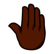 Emoji 🤚🏿 Dorso Mano Alzata: Carnagione Scura su emojidex 1.0.24.