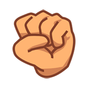 Emoji ✊🏽 Pugno: Carnagione Olivastra su emojidex 1.0.24.