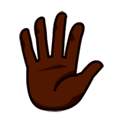 🖐🏿 Emoji Mão Aberta Com Os Dedos Separados: Pele Escura na emojidex 1.0.24.