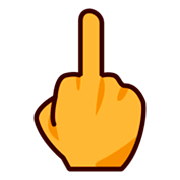 Emoji 🖕 Dito Medio su emojidex 1.0.24.