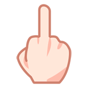 🖕🏻 Emoji Dedo Do Meio: Pele Clara na emojidex 1.0.24.