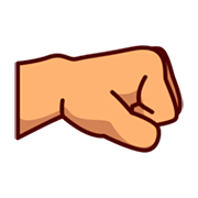 Emoji 🤜🏽 Pugno A Destra: Carnagione Olivastra su emojidex 1.0.24.
