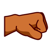 🤜🏾 Emoji Puño Hacia La Derecha: Tono De Piel Oscuro Medio en emojidex 1.0.24.