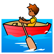 Émoji 🚣🏾 Personne Ramant Dans Une Barque : Peau Mate sur emojidex 1.0.24.