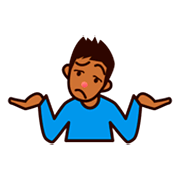 Emoji 🤷🏾 Persona Che Scrolla Le Spalle: Carnagione Abbastanza Scura su emojidex 1.0.24.