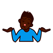 Émoji 🤷🏿 Personne Qui Hausse Les épaules : Peau Foncée sur emojidex 1.0.24.