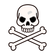 ☠️ Emoji Caveira E Ossos Cruzados na emojidex 1.0.24.