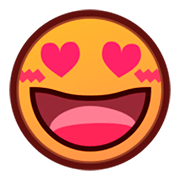 Émoji 😍 Visage Souriant Avec Yeux En Forme De Cœur sur emojidex 1.0.24.