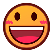 Emoji 😃 Faccina Con Un Gran Sorriso E Occhi Spalancati su emojidex 1.0.24.