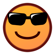 😎 Emoji lächelndes Gesicht mit Sonnenbrille emojidex 1.0.24.