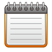 Emoji 🗒️ Blocco Per Appunti Con Spirale su emojidex 1.0.24.