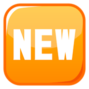 🆕 Emoji Wort „New“ in blauem Quadrat emojidex 1.0.24.