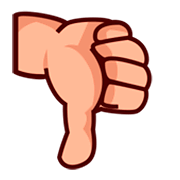👎🏼 Emoji Daumen runter: mittelhelle Hautfarbe emojidex 1.0.24.