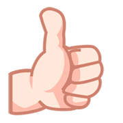 👍🏻 Emoji Polegar Para Cima: Pele Clara na emojidex 1.0.24.