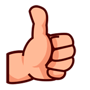 👍🏼 Emoji Daumen hoch: mittelhelle Hautfarbe emojidex 1.0.24.