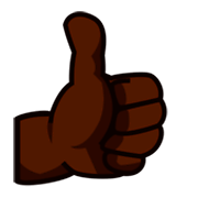 Emoji 👍🏿 Pollice In Su: Carnagione Scura su emojidex 1.0.24.