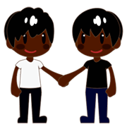 Emoji 👬🏿 Due Uomini Che Si Tengono Per Mano: Carnagione Scura su emojidex 1.0.24.