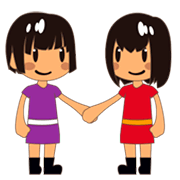 👭🏽 Emoji Duas Mulheres De Mãos Dadas: Pele Morena na emojidex 1.0.24.