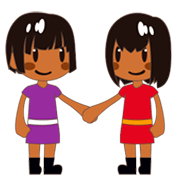 Emoji 👭🏾 Due Donne Che Si Tengono Per Mano: Carnagione Abbastanza Scura su emojidex 1.0.24.