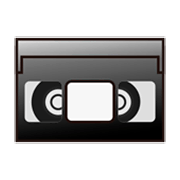 Emoji 📼 Videocassetta su emojidex 1.0.24.