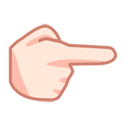👉🏻 Emoji nach rechts weisender Zeigefinger: helle Hautfarbe emojidex 1.0.24.