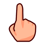 👆🏼 Emoji Dorso Da Mão Com Dedo Indicador Apontando Para Cima: Pele Morena Clara na emojidex 1.0.24.