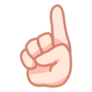 Emoji ☝🏻 Indice Verso L’alto: Carnagione Chiara su emojidex 1.0.24.
