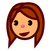Émoji 👩🏽 Femme : Peau Légèrement Mate sur emojidex 1.0.24.