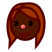 👩🏿 Emoji Frau: dunkle Hautfarbe emojidex 1.0.24.