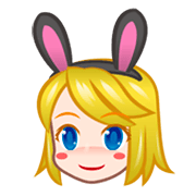 👯🏻 Emoji Personas Con Orejas De Conejo: Tono De Piel Claro en emojidex 1.0.24.