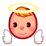 👼🏼 Emoji Bebé ángel: Tono De Piel Claro Medio en emojidex 1.0.34.