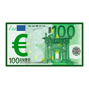 💶 Emoji Billete De Euro en emojidex 1.0.34.