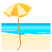 Emoji 🏖️ Spiaggia Con Ombrellone su emojidex 1.0.34.