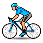 Radfahrer(in): mittelhelle Hautfarbe emojidex 1.0.34.