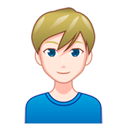 👱🏻‍♂️ Emoji Mann: helle Hautfarbe, blond emojidex 1.0.34.