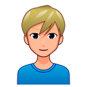 Émoji 👱🏼‍♂️ Homme Blond : Peau Moyennement Claire sur emojidex 1.0.34.