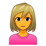 👱‍♀️ Emoji Mulher: Cabelo Loiro na emojidex 1.0.34.