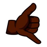 🤙🏿 Emoji Sinal «me Liga»: Pele Escura na emojidex 1.0.34.