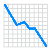 Emoji 📉 Grafico Con Andamento Negativo su emojidex 1.0.34.