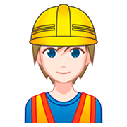Bauarbeiter(in): helle Hautfarbe emojidex 1.0.34.