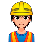 Bauarbeiter(in): mittelhelle Hautfarbe emojidex 1.0.34.