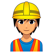 Bauarbeiter(in): mittlere Hautfarbe emojidex 1.0.34.