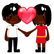 Émoji 💑🏿 Couple Avec Cœur, Peau Foncée sur emojidex 1.0.34.