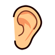 Emoji 👂🏼 Orecchio: Carnagione Abbastanza Chiara su emojidex 1.0.34.